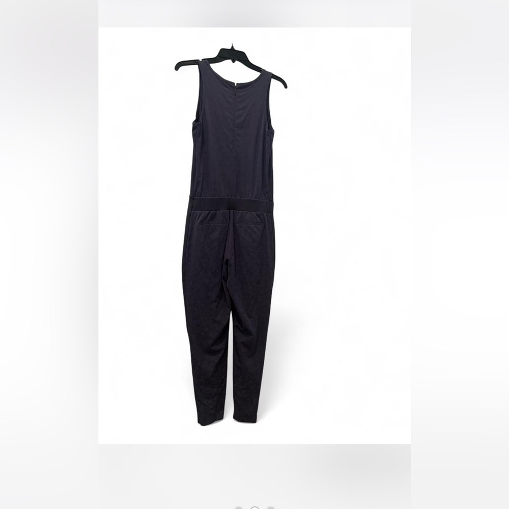 Athleta Blue Sleeveless Jumpsuit with jacquard pattern - Picture 2 of 6